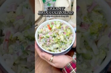 Healthy & Creamy Broccoli Salad Recipe|Packed With Vitamins & Minerals|Perfect For Meal Prep#shorts