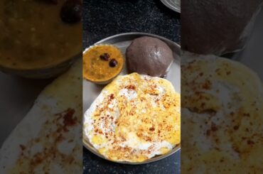 Healthy lunch #omelette #Ragi #mudde #sambar #food #cooking #food #ytviralshots