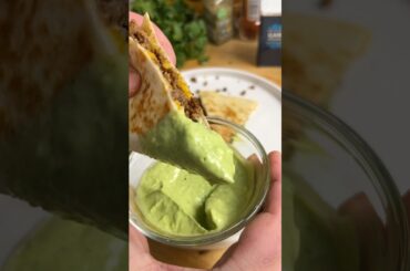 Quesadillas with avocado green sauce