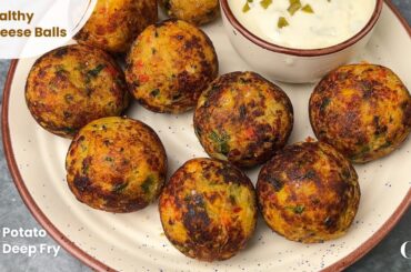 Healthy Cheese Balls | Easy Kids snack recipe | Double Cheese Ball No deep fry | Cheese dip recipe