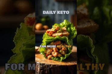 Healthy LowCarb Recipe: Chicken & Guacamole Lettuce Wraps #easyrecipe #loseweight #keto