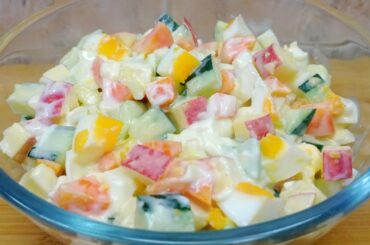 HOW TO MAKE CUCUMBER EGG SALAD? SO CRUNCHY, TASTY, HEALTHY AND NUTRITIOUS!