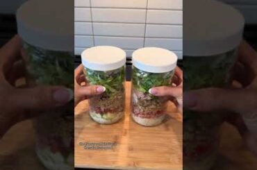 HEALTHY MEAL PREP | SALAD JARS #healthylifestyle #healthyfood #saladrecipe #ytshorts #youtubeshorts