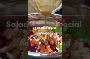 Salad week special: Beetroot Salad! #beetrootsalad #healthysalad #recipe #food #nocookingrecipes
