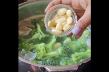 Zero Waste! No Cream! | Creamy Broccoli Soup Recipe | Healthy Soup For Weight Loss | #shorts | Soup