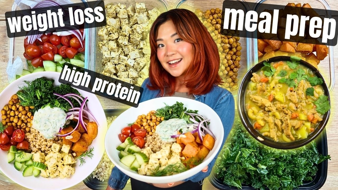 High Protein WEIGHT LOSS Vegan Meal Prep (Power Bowl, “Chicken” Noodle Soup & Tiramisu Chia Pudding) High Protein WEIGHT LOSS Vegan Meal Prep (Power Bowl, "Chicken" Noodle Soup & Tiramisu Chia Pudding)