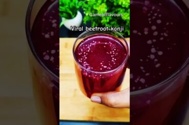 Beetroot Kanji Recipe | Healthy Indian probiotic drink !#viraldrink #beetroot #kanji #recipe #shorts