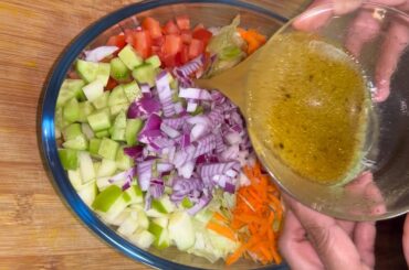 Salad Recipe | Healthy Salad Recipe |Salad With Dressing Recipe | Salad Recipe For Weight Loss |