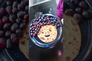 Easy and healthy smily grapes paratha #shorts #ytshorts #viralvideo #trending #food #recipes #smily
