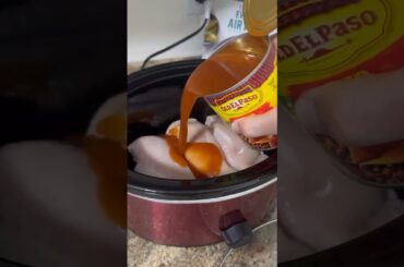 Try this one out for your next crockpot meal! Easy way to make chicken enchiladas. #crockpotrecipes