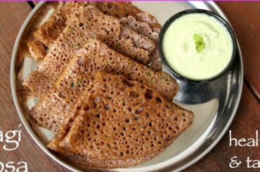 How to make ragi dosa and chutney|Healthy breakfast recipes|usha food lab