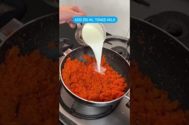 Low Calorie Gajar Halwa for Weight loss II Only 100 Calories II #shorts #shortvideo #food #foodie