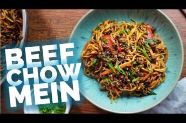 Healthy Beef Chow Mein Fakeaway Recipe in Under 30 Mins