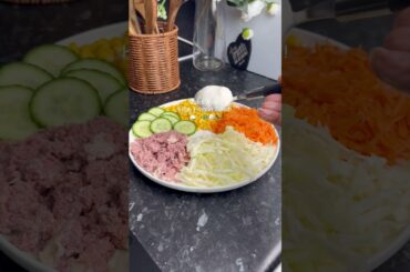 HEALTHY HIGH PROTEIN SALAD RECIPE | HOW TO MAKE NIGERIAN SALAD #youtubeshorts #shortsafrica #shorts