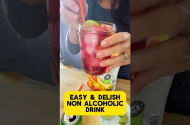 Easy & Delish Non-Alcoholic Drink #detox #shorts #low calorie #mocktai l #superbowl #trending #fruit