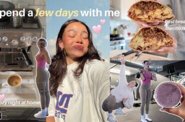 DAYS IN MY LIFE | healthy recipes, glute + hamstring workout, grocery haul, & a cozy night at home