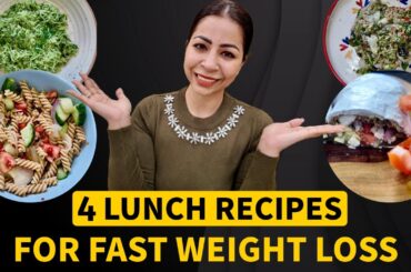 4 Lunch Recipes For Fast Weight Loss in Hindi | Healthy, High Protein Lunch Recipes | Fat to Fab