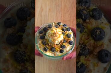 Low Calorie, High Protein Blueberry Cheesecake Pudding (UNDER 5 minutes)