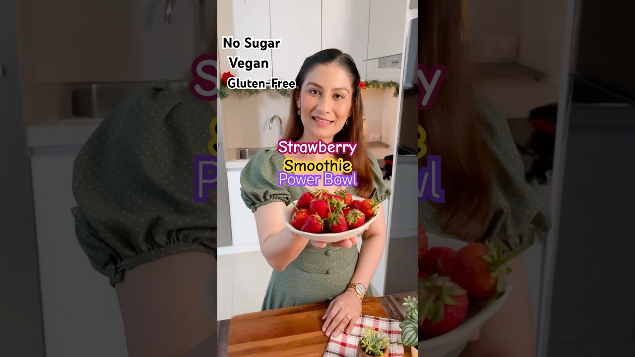 For Weight-loss and Diet – no sugar Strawberry Smoothie power bowl #weighloss #howtoloseweightwell For Weight-loss and Diet - no sugar Strawberry Smoothie power bowl #weighloss #howtoloseweightwell