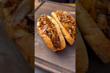 Chicken cheesesteak sandwiches