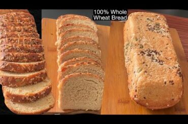 100 % Atta Bread Recipe | wheat bread recipe | whole wheat bread | wholemeal bread or a...