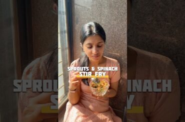 Sprouts and spinach stir fried #food #healthyfood #nutritionist #trending #recipe #health #surat