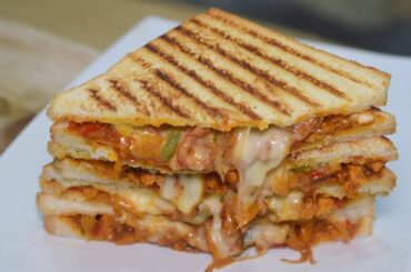 Chicken Fajita Sandwich Recipe - Chicken Cheese Sandwich - Kitchen With Amna