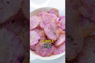 Crispy Purple Yam Chips in 5 Mins, Quick & Healthy Snack Recipe | Air Fryer & Fried #shorts #chips