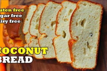 HOW TO MAKE COCONUT BREAD |   SUGAR FREE |  GLUTEN FREE | DAIRY FREE  | COCONUT BREAD | #shorts