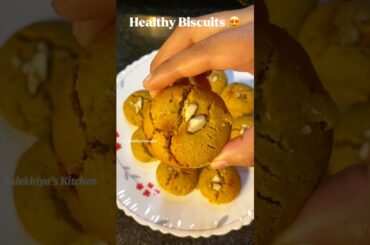 Atta Biscuit | Sugar Free Biscuits | Gud Biscuits | No Oven Healthy Biscuit #shorts
