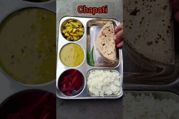 Village simple testy and healthy lunch thali #trending #shorts #viral #villagethali #lunch#food#dal