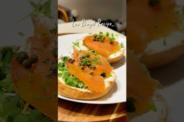 Lox Bagel Recipe #lox #bagelsandwich  #asmrcooking #asmrsounds #easyrecipe #shortsviral #shorts