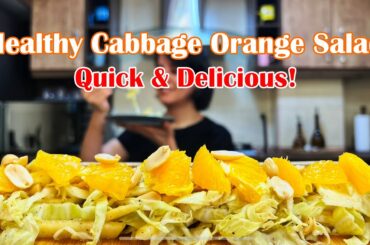 The Best Citrus Cabbage Salad You'll Ever Try! 5 Minute Healthy salad