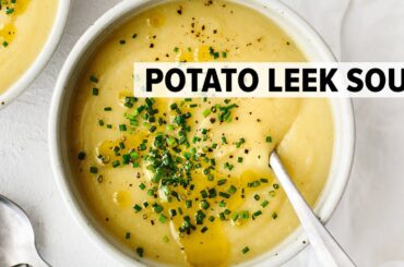POTATO LEEK SOUP | the coziest vegetarian soup recipe for winter
