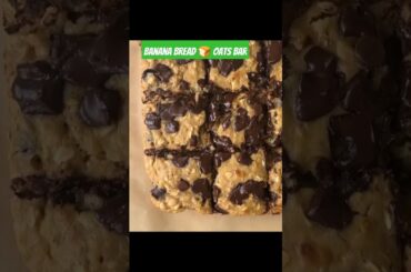 Healthy Banana Bread Oat Bars Recipe |#shorts #food#asmr#viralvideo