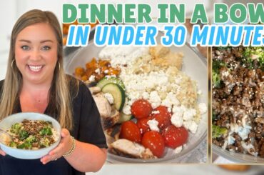 QUICK AND EASY DINNER RECIPES, READY IN UNDER 30 MINUTES | DINNER IN A BOWL MEAL IDEAS