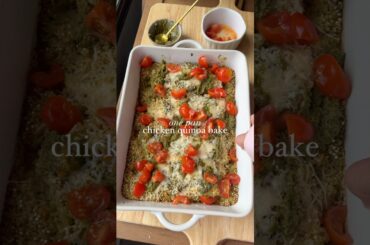 One Pan Chicken Quinoa Bake! The easiest weeknight dinner #healthymeals #healthydinner #dinnerideas