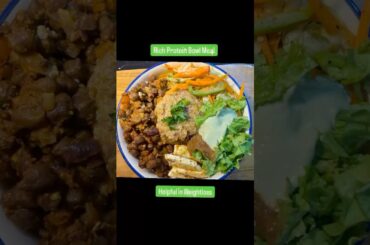 High Protein Bowl Meal Recipe | #quinoa  #weightloss #healthy #homemade #withoutsauce #trending