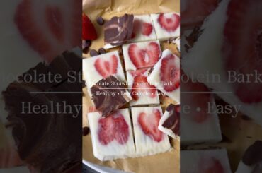 Healthy Valentine’s Dessert! #4ingredients #highprotein #proteinbars #easyrecipe #chocolate