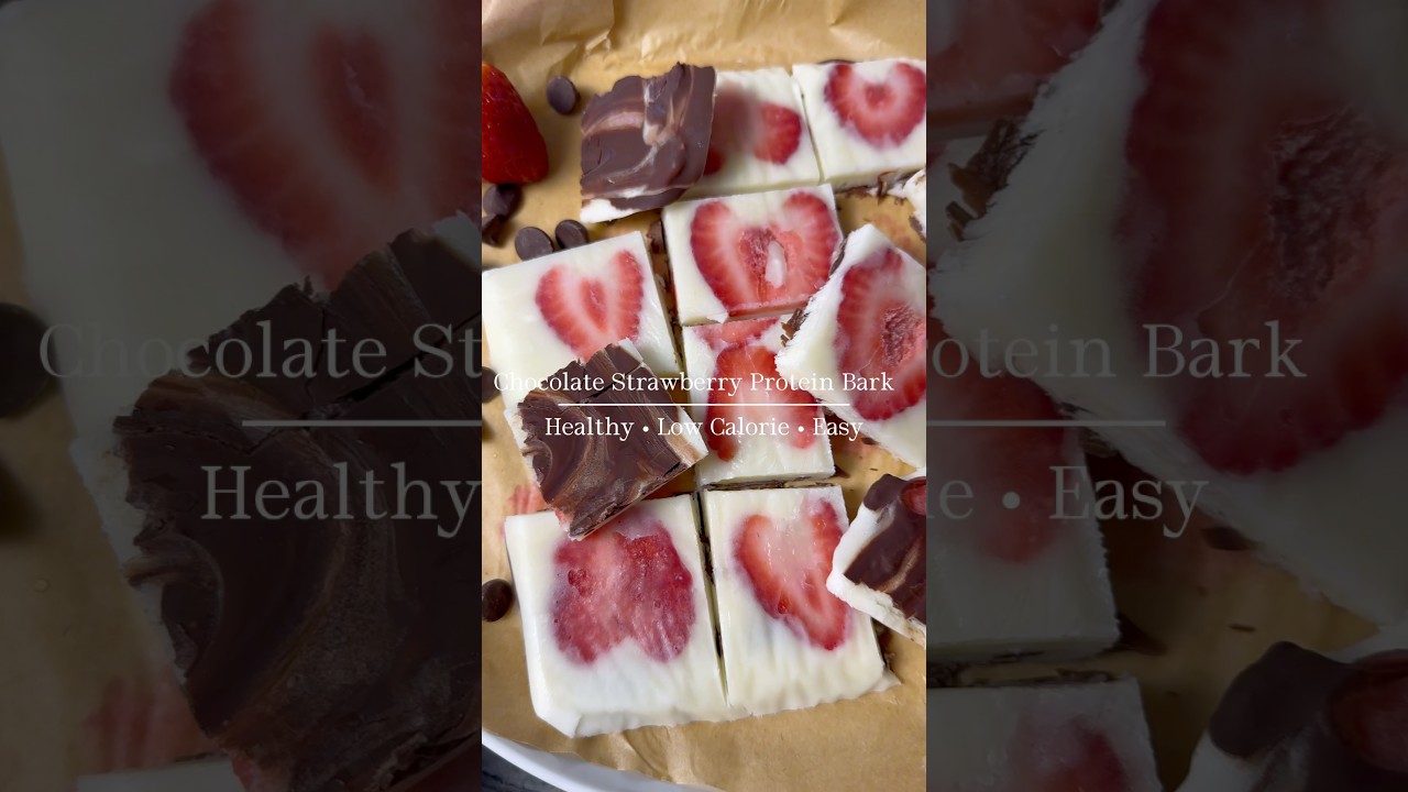 Healthy Valentine’s Dessert! #4ingredients #highprotein #proteinbars #easyrecipe #chocolate Healthy Valentine’s Dessert! #4ingredients #highprotein #proteinbars #easyrecipe #chocolate