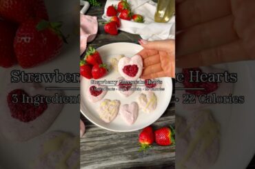 3 Ingredient Valentines Dessert #healthydessert #strawberrycheesecake #macrofriendly #easyrecipe
