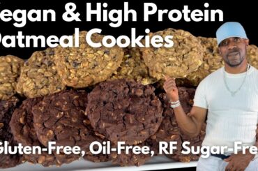 High Protein Vegan Cookies Oatmeal Cookies Gluten-Free, Refined Sugar-Free