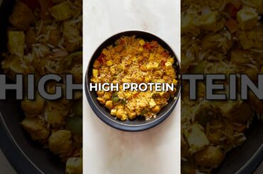 High protein Soya Paneer rice Recipe | 45 grams of Protein - Vegetarian diet
