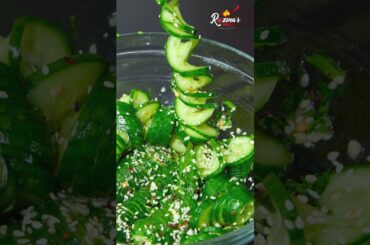 Spiral cucumber salad ASMR #shorts