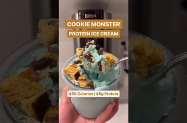 Cookie Monster Protein Ice Cream Recipe 45g Protein, Low-Calorie & Easy to Make #short #shortvideo