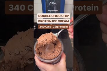 "Double Chocolate Chip Protein Ice Cream Recipe | High-Protein, Low-Calorie Dessert #shorts