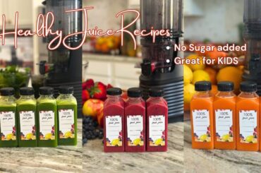 Healthy Juice Recipes for Kids | No Added Sugar | Super Orange Burst, Berry Blast & Green Dynamo
