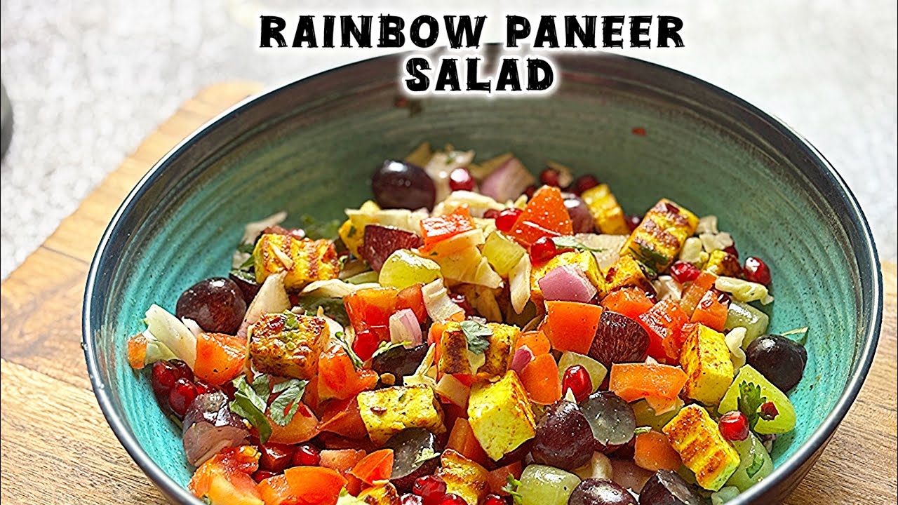 Rainbow Paneer salad l Rainbow salad l healthy recipe healthy salad Recipe Rainbow Paneer salad l Rainbow salad l healthy recipe healthy salad Recipe
