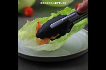 Quick & EASY Mango Shrimp Lettuce Wraps! Low-Calorie Meal You NEED to Try! #shorts #cooking  #food