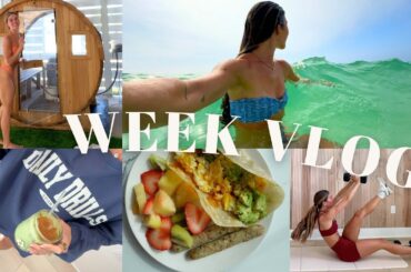 week vlog: workouts, swimwear brand bts, paddle boarding, healthy recipes !!!